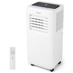 COSTWAY Portable Air Conditioner, 8000 BTU Portable AC Unit w/Fan & Dehumidifier, Smart Sleep Mode, 24H Timer, Auto Swing & Window Installation Kit, Cools up to 250 Sq.Ft. (8000 BTU)