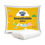 Silentnight Healthy Growth Breathable Pillow - Kids Pillow with Mesh Sides for a Refreshing Nights Sleep - Cotton, Anti Bacterial and Machine Washable, White