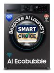 Samsung Smart Choice 12 kg, 5star, AI Ecobubble, Super Speed, Wi-Fi, Hygiene Steam with Inbuilt Heater, Digital Inverter, Fully-Automatic Front Load Washing Machine (WW12DG5B24AXTL, Inox)