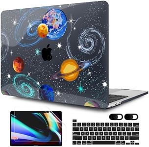 MEEgoodo Case for MacBook Pro 13 inch Case 2022 2021 2020 New A2338 M2/M1 A2251 A2289, Laptop Hard Shell Cases with Keyboard & Camera Cover Compatible with 13 inch MacBook Pro Case, Stars & Planets