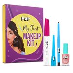 SUGAR POP My First Makeup Kit | Gift Set for Women | Kajal, Eyeliner, Nail Lacquer, Lip Gloss | Combo of 4