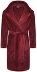 MICHAEL PAUL Men's Luxury Soft Fleece Hooded Dressing Gown