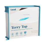 LUCID Premium Hypoallergenic 100% Waterproof Mattress Protector, Cotton Terry Top, Vinyl Free, California King