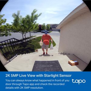 Tapo 2K Doorbell Camera – Wireless Video Security with Night Vision
