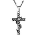 PROSTEEL Cross Snake Necklace Pendant Punk Gothic Vintage Hot Anime Jewelry