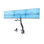 StarTech.com Desk Mount Triple Monitor Arm w/Crossbar for Up to Three 27in Screens, VESA 75x75/100x100, Tool-Less Arm Adjustments