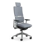 Steelcase Please Ergonomic Office Swivel Chair With All-Day Lumbar Support, Adjustable Headrest Grey