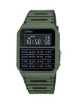 Casio CA53W Vintage Series | Data Bank | 1/100 SEC Stopwatch | Water Resistant | 8 Digit Calculator | Dual Time | Resin Band | Resin Case | Auto Calendar | Daily Alarm | 5 Year Battery, Green, Small,