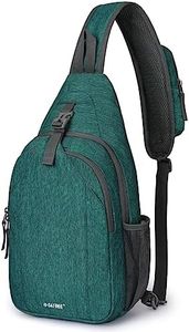 G4Free Sling Bag RFID Blocking Sling Backpack Crossbody Chest Bag Daypack for Hiking Travel(Dark Green)