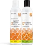 Solpri Swimmers Chlorine Vitamin C Swim Shampoo Body Wash with Pre & Post Swim Conditioner (16 Fl Oz Total)
