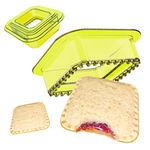 YUMKT Sandwich Cutter and Sealer,Cookie cutter Cool Sandwich Cutters for Kids Breakfast Sandwich Maker Cute Peanut Butter and Jelly Sandwiches DIY Lunchbox and Bento Box of Boys Girls (5, Yellow-sq)