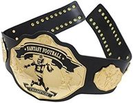 Undisputed Belts Fantasy Football Championship Belt Trophy Prize High-step, Black, 55"