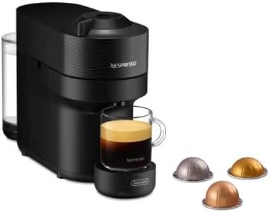 De'Longhi Nespresso Vertuo Pop ENV90.B, Capsule Coffee Machine, Single-Serve Pod Coffee Machine, 4 Cup Sizes, Nespresso Starter Pack, Centrifusion Technology, Smart Connectivity, Liquorice Black