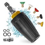 MEKOH 4000PSI Turbo Nozzle Universal Pressure Washer Nozzle Tips Rotating Nozzle 2.6Orifice Power Washer Nozzle Accessories 2.6GPM Spray Nozzle for Concrete, Driveway, 1/4'' Quick Connect Attachment