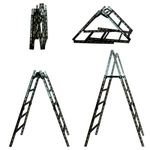 MoJack 24001 Lightweight, Transport Folding Ladder, Makes Crossing Fences Safe and Easy Rugged Steel-Tube Construction, Supports up to 300lbs, One Size