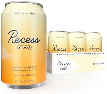 Recess Mood Magnesium Supplement Drink Calming Beverage, 12 Ounce (Orange Vanilla, 12 Pack)