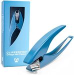 ClipperPro® Omega Fingernail Clipper - Ergonomic Large Nail Clippers for Women & Men | Heavy-Duty Nail Cutters | Fingernail Clippers with 180º Swivel Head (Ice Blue Edition)