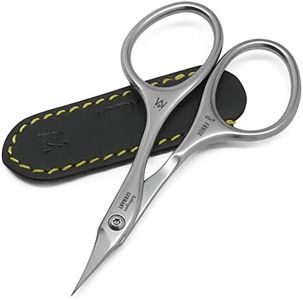 GERMANIKURE Tower Point Cuticle Scissors Self-Sharpening Grooming Scissors FINOX22 Titanium Coated Stainless Steel Professional Nail Scissors in Leather Case -Ethically Made in Solingen Germany - 4705