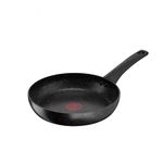 Tefal Titanium Stone Non-Stick Frying Pan 20 cm, High-Performance Non-Stick Durable Coating, Metal Safe, All Hobs Including Induction, Thermo-Signal, Black, E1050245