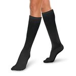 Therafirm Core-Spun Graduated Compression Socks, Black, Small, 15-20 mm