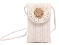 Valerie Mobile Sling Bag For Women Side Shoulder Small Crossbody Bag Phone Bag for Women Cell Phone Purse Handmade Jute Fabric (Cream)