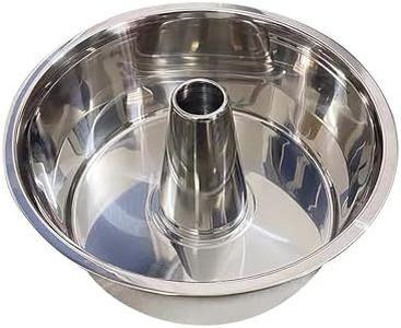 Fox Run Angel Food Cake Pan, Stainless Steel Tube Cake Pan With Removable Bottom, Round 10" x 5"