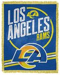 NORTHWEST NFL Los Angeles Rams Woven Jacquard Throw Blanket, 46" x 60", Read Option