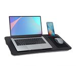 Baoee Large Black Lap Desk Portable Tray with Pillow Cushion Fits Up to 17", with Slot, Mouse Pad, Great for Home & Office