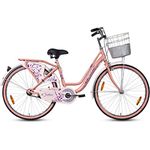 Hero Fashion 26T Mountain Bike for Women , 16.5 Inches Steel Frame , Single Speed Ladies Bike (Pink, Ideal For : 12+ Years ), Rigid