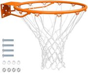 GoSports Regulation 18 Inch Steel Basketball Rim-Use for Replacement or Garage Mount