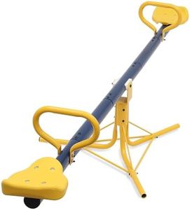 JAOTREL Kids 360° Rotating Teeter Totter - Heavy-Duty Carbon Steel Seesaw for Ages 6+ | Perfect Christmas & Birthday Gift | Backyard, Garden, Lawn Play | Durable Outdoor Toys