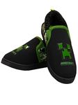 Minecraft Boys Slippers Creeper Black Size 4, (mcsl3773)