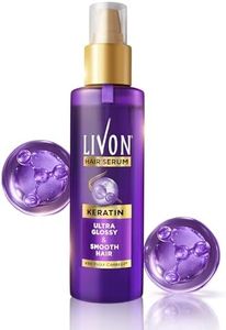 Livon Keratin Hair Serum for Women & Men | Ultra Glossy & Smooth Hair | 48Hr Frizz Control | Hair Serum for Dry, Rough & Damaged Hair | 48ml