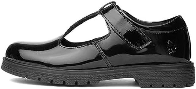 Hush Puppies Girl's Gracie Senior Patent School Uniform Shoe, Black, 7.5 US