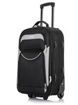 FLYMAX 55x35x20 55x40x20 Cabin Suitcase Luggage Hand Carry on Case Flight Bag Suitcase Travel Fits Fits Easyjet, Ryanair British Airways & Jet 2