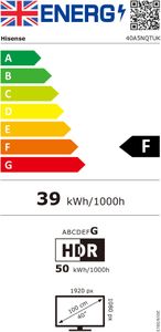 Hisense 40" QLED Smart TV – Full HD, Voice Control