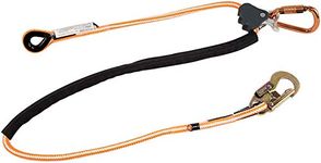 Pelican Rope Positioning Lanyard with Steel Snap Hook (1/2 inch x 10 feet) – Polyester Rope, Adjustable Lanyard, for Fall Protection, Arborist, Tree Climbers