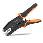 Crimping Tool for insulated and Shrink butt terminals, Wire Crimping Tool, AWG 20-10 Ratcheting Wire Crimper Available for Insulated Nylon Connectors - Wire Terminal Crimper