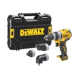DEWALT DCD703NT-XJ 12V Cordless Drill Driver-Bare Unit, 2 Speed, Brushless, 15 Clutch Settings, Portable, Multi Head