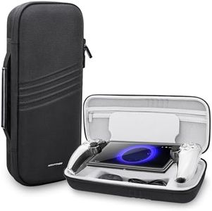 Krypthos Hard Carrying Case for Playstation Portal Remote Player 5 with Soft Anti-Scratch Screen Protective Cover, Shockproof Travel PS5 Portal Case (Black)