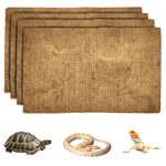 Hamiledyi Reptile Carpet Natural Coconut Fiber Tortoise Carpet Mat for Pet Terrarium Liner Reptile Supplies for Lizard Snake Chamelon Turtle Bedding Bunny Rabbit Mat (4sheets)