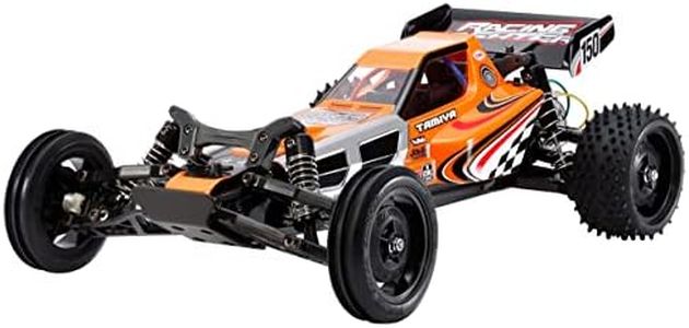 TAMIYA 300058628 Figure 1:10 Racing Fighter (DT-03) The Real, Remote Controlled Car, RC Vehicle, Model Building, Hobby, Crafts, Orange