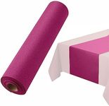 Disposable Table Runner for Dining Table, 16" 20-Pack Linen-Like Fuchsia Paper Table Runners for Party, Wedding Or Event