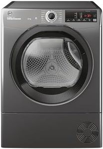 Hoover H-DRY 350 Freestanding Condenser Tumble Dryer, 10 Kg, Class B, Wi-Fi & Bluetooth, Four Drying Levels, Aquavision & Advanced Care, White, 59.6x60.4x85 cm - HRE C10TBER-80