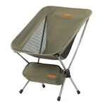 Naturehike Ultra Lightweight High Back Camping Chair Folding Chair Camping Chairs for Adults, Foldable Garden Outdoor Picnic BBQ Chairs (Green S)