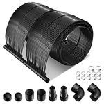 TANGZON 3/5/6x0.75m Solar Pool Heater, 2PCS Polyethylene Swimming Pool Heating Panels with Accessories, Inground/Above Ground Pool Warmer Equipment for 12900/21500/25800L Water Capacity (3x0.75m)