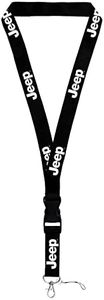Au-tomotive Gold Official Licensed for Jeep White Word Black Universal Lanyard Neck Strap Key Chain