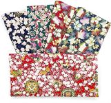 ACCOCO 5PCS Cotton Craft Fabric Bundle Squares Patchwork, 20" x 20"Inch (50x50cm) Colorful Japanese Style Cotton Wrapping Cloth Squares Quilting Sewing Patchwork Fabric,DIY Scrapbooking Artcraft