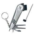 PGA TOUR Golf Multi Tool - Golf Marker, Divot Repair Tool, Club Groove Brush, Magnetic Ball Marker, Golf Ball Markers for Putting Green, Pen, Keyring, Lightweight and Portable Golf Accessory