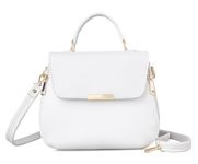 Carrylux Synthetic Leather False Zip Look Design Satchel Handbags for Women | Shoulder Bag | Satchel | Side | Crossbody | Ladies Purse (White)